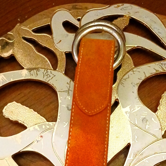 W. Kleinberg Accessories - W. Kleinberg Belt with Gold Ring Belt👖👑Total 42",Suede,Made in AMERICA.🇺🇸